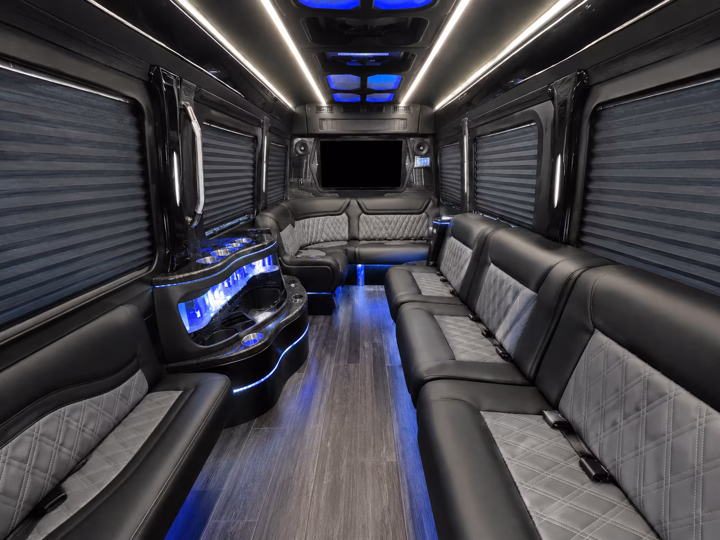 methuen 30 passenger party bus inside