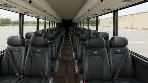 Interior of Charter Bus Company New Haven's 18 Passenger Minibus in New Haven