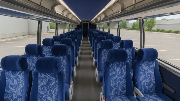 Interior of Charter Bus Company Cambridge's 50 Passenger Charter Bus in Cambridge