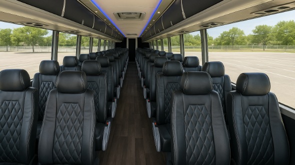methuen 54 passenger charter bus inside